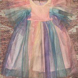Colorful Rainbow Tulle Dress